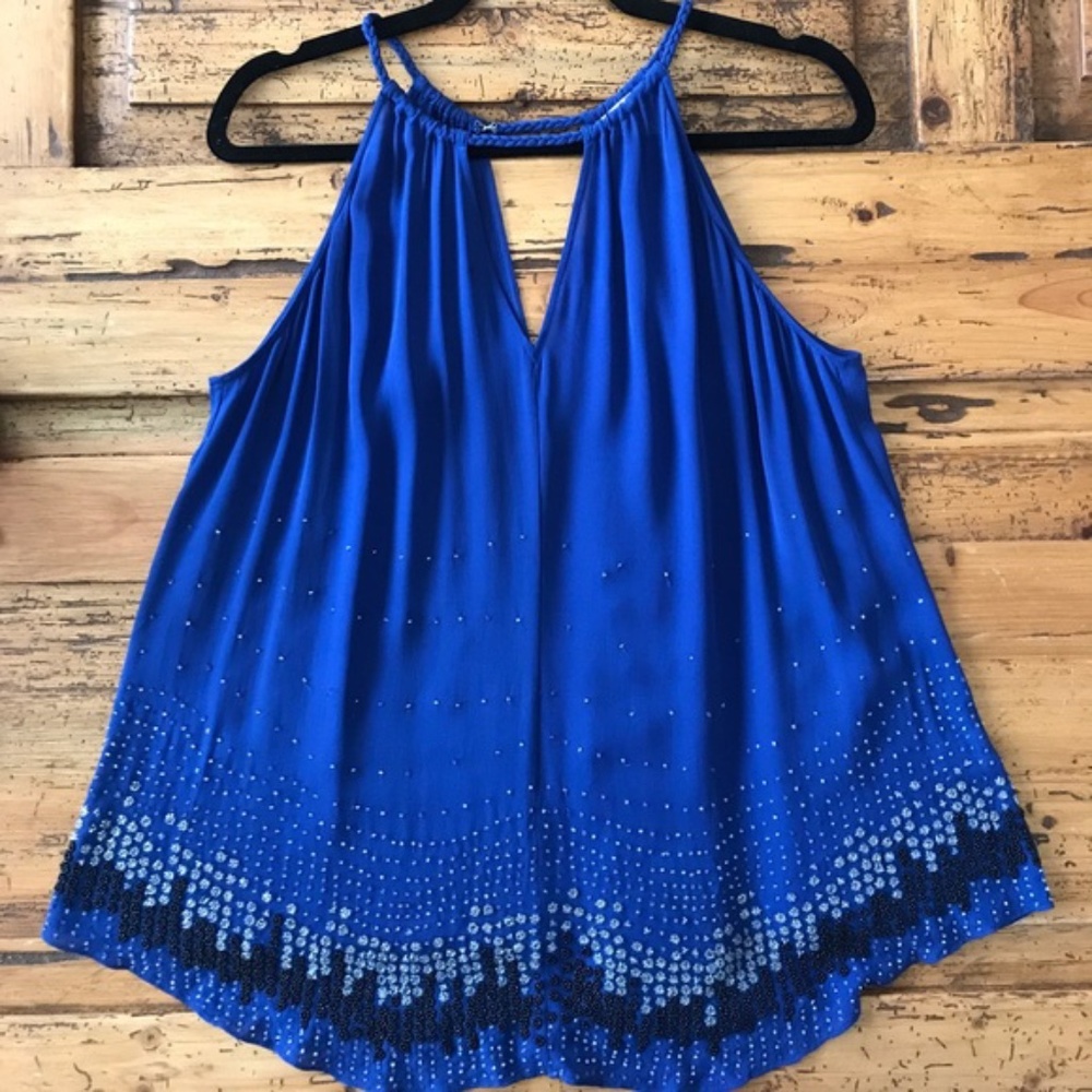 Parker Silk Beaded Keyhole Tank